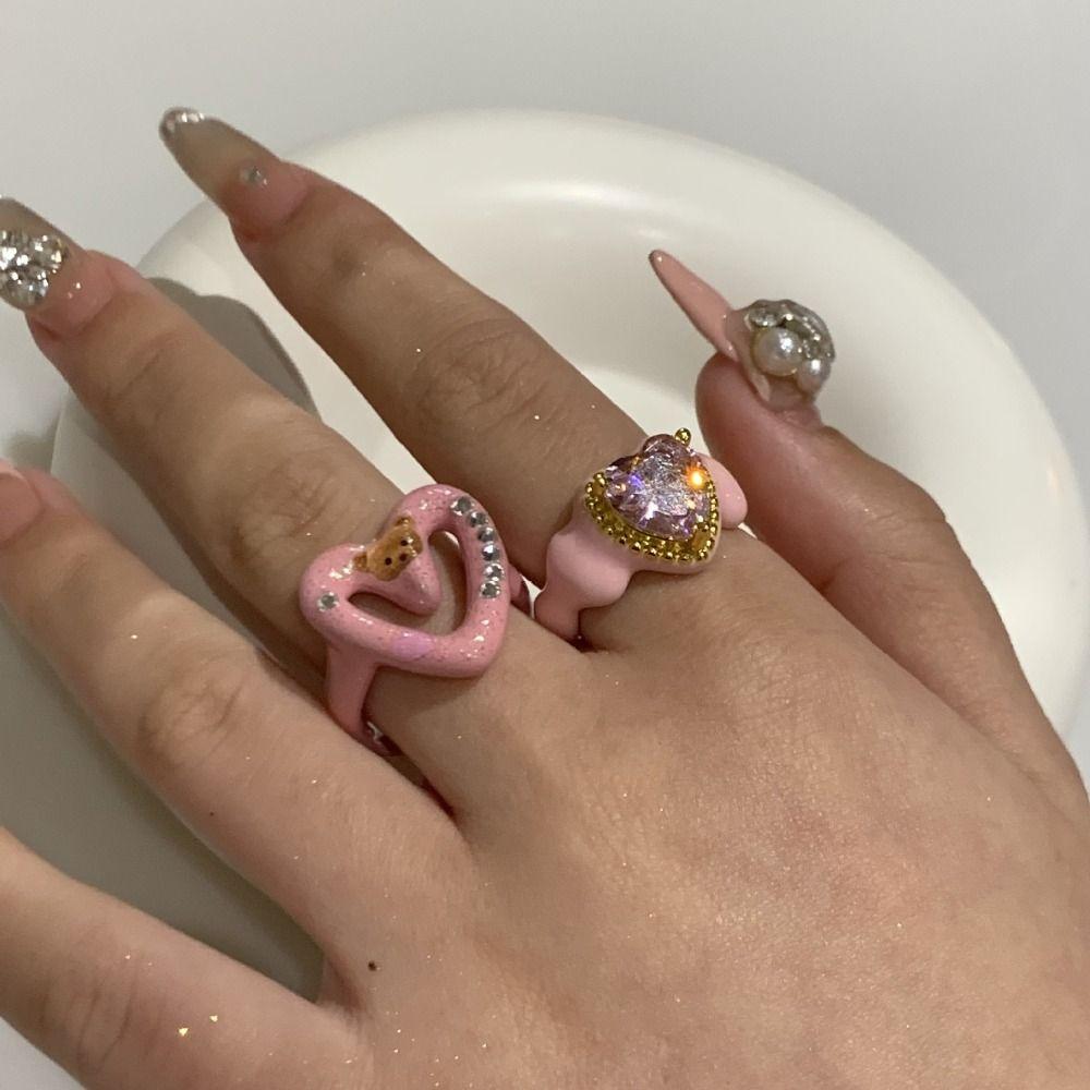 Кольцо с геометрическим рисунком медведя, капающее масло, нерегулярная эмаль, кольцо с индивидуальной росписью для мужчин