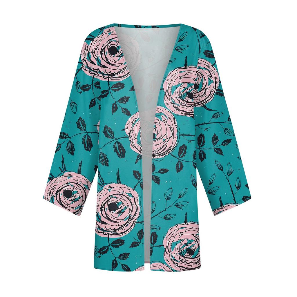 Женская повседневная модная легкая куртка средней длины с принтом, кардиган