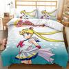 Anime S-SAILOR Girl M-MOON Bedding Set 3D Printed polyester Duvet Cover Pillowcase Girl adults 2/3piece set Single/Large Size