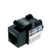 Keystone Jack Cat.6 E - DIGITUS - LSA Connexion - Non Blindé - RJ45 - Noir