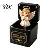 Snowman Reindeer Decor Christmas Magic Gift Box, Spring-Loaded Pop-Up Holiday 3D Santa Surprise Toys Claus Angel Elk Trick Box for Xmas Parties, Home