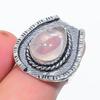 Розовый Кварц Ручной Работы 925 Стерлинговое Серебро Ювелирное Кольцо Размер 6 v5L86