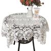 Роскошная белая кружевная скатерть, водорастворимая, с вышивкой роз, для чаепития, свадьбы, кухни, вечеринки, Рождества, Нового года, декора