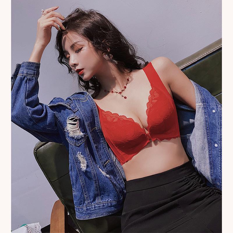 Women's Cross-Border Bralette: Thin, Wire-Free, Anti-Sagging, Front Buckle, for All Sizes