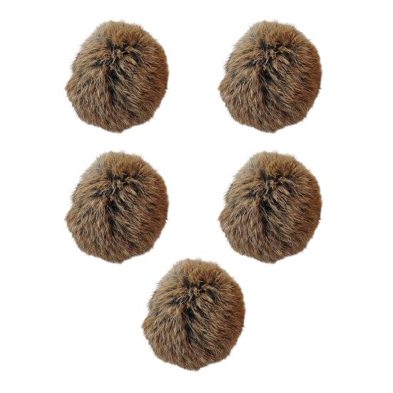5 шт. Пушистый Шарик Игрушка для Кошек Мягкий Пушистый Искусственный Мех Шарик Моющийся Пушистый Шарик Игрушка-Пиналка для Кошек и Кроликов для Домашних Упражнений, Стимуляции Инстинктов Охоты и Погони