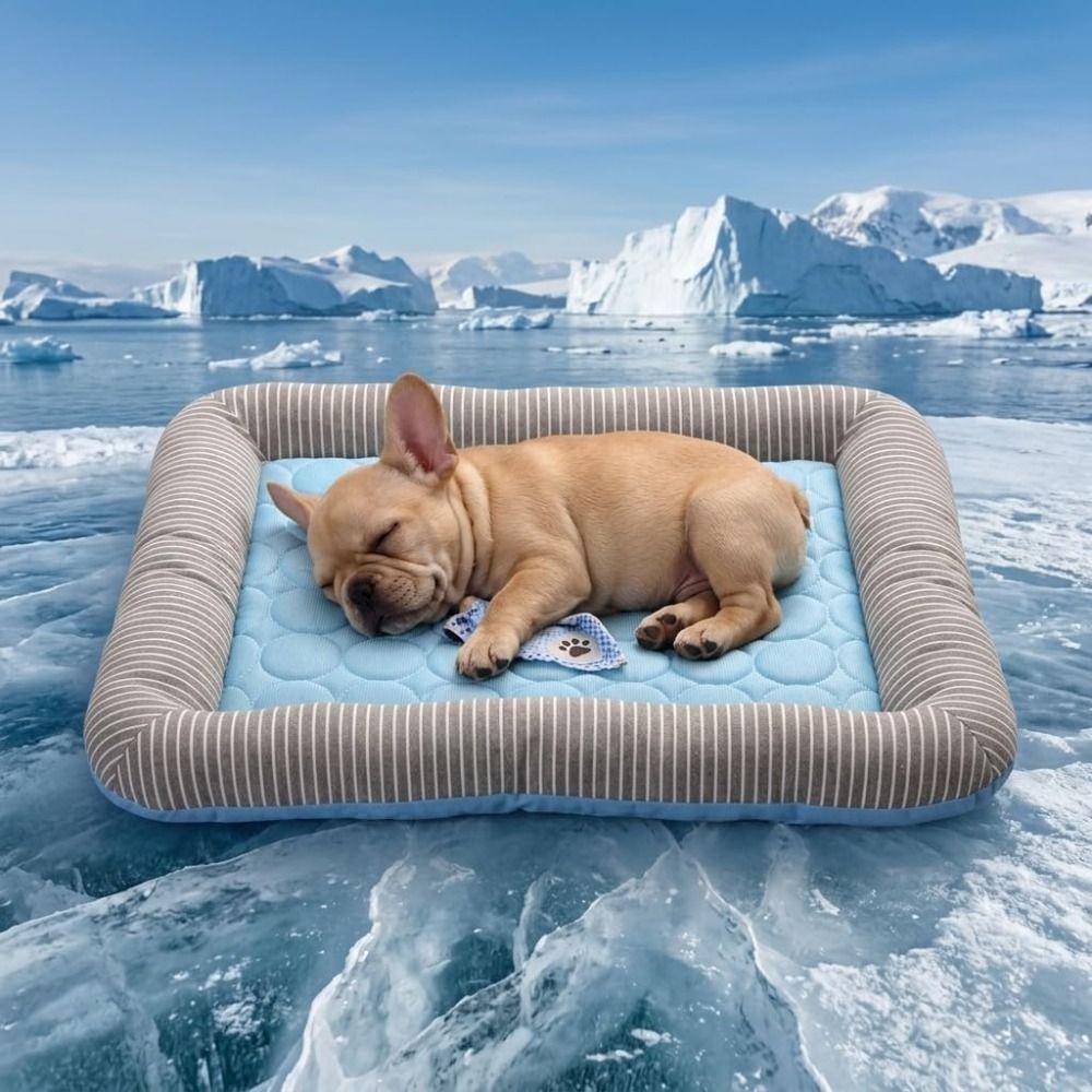 Ice Silk Material Cooling Pad Bed for Dogs Cats Soft Summer Sleeping Puppy Kitten Cool Mat Breathable Pet Nest Pet Blanket