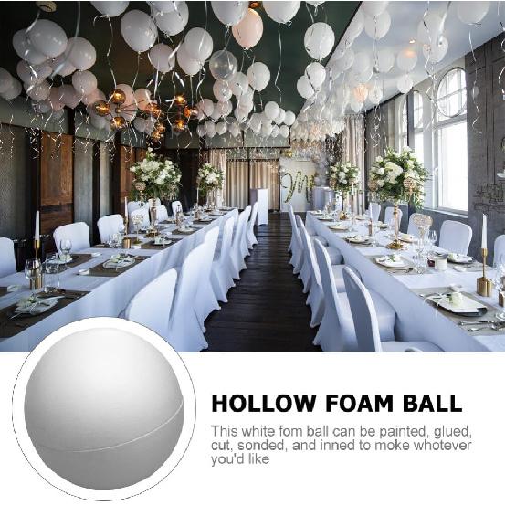 Holibanna White Foam Balls Round Spheres Hollow Foam Ball Polystyrene Balls Modeling Foam Ball for Christmas Table Centerpiece Decor (30CM)
