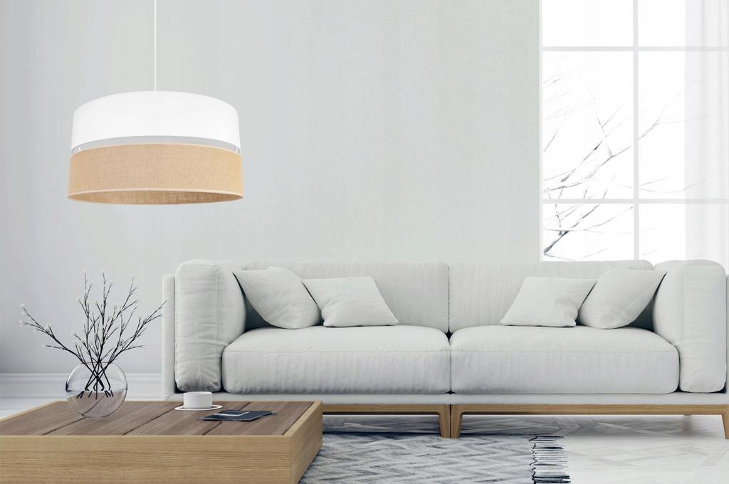 Pendant lamp, chandelier, ceiling lampshade, 45 cm, white