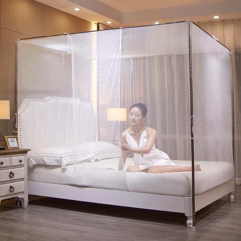 Москитная сетка в стиле «Принцесса» для двуспальной кровати — толстая, зашифрованная, смелая конструкция для пола