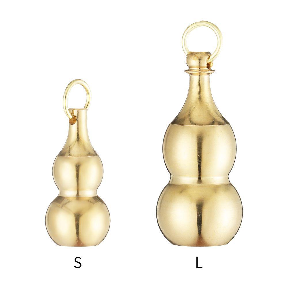 Keychains Necklace Decor Jewelry Pendant Hollow Gourd Keychain Hanging Brass Gourd