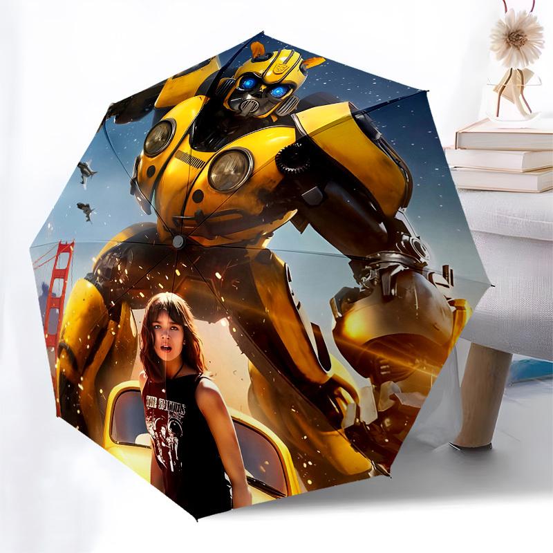 Bumblebee, Transformers Automatic Opening and Closing, 8 rib Structure Portable Umbrella, Suitable for Men and Women in All Seasons Perfect