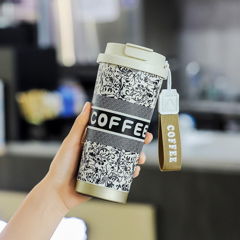 Новая кофейная кружка «Ландыш» из нержавеющей стали 316, кружка-термос высокой ценности, большой вместимости, мужская и женская кружка для воды, студенческая кружка-термос