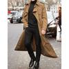 Men's Spring and Autumn European and American Style Coat Extra Long Windbreaker Casual Jacket