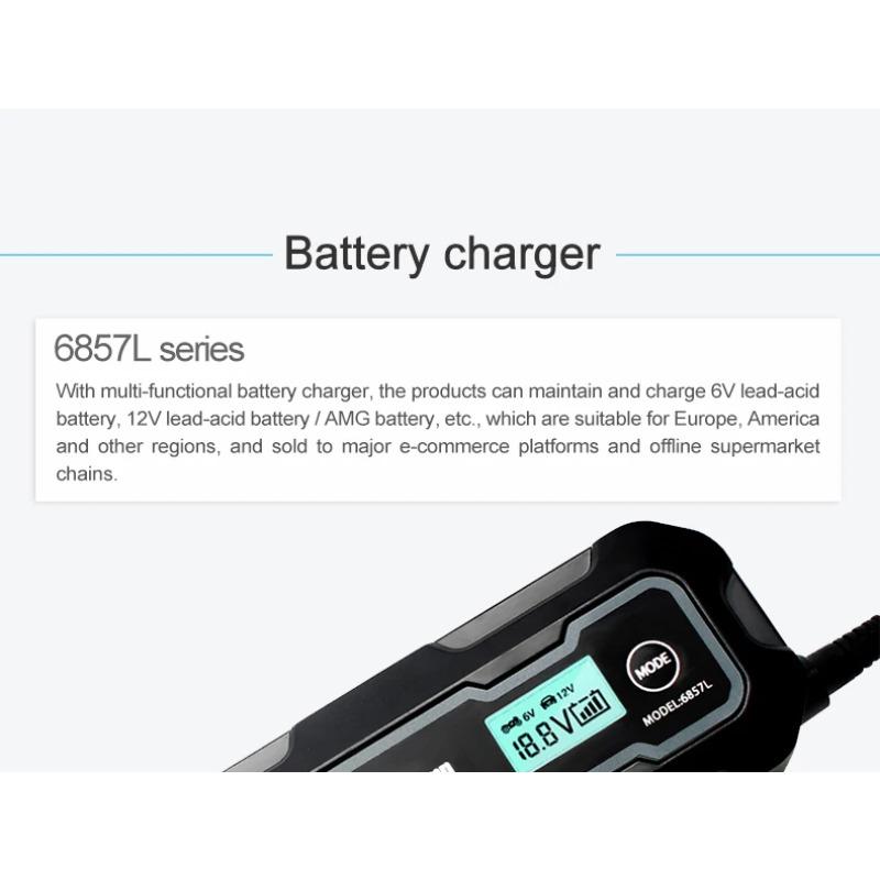 Многофункциональное зарядное устройство для автомобильного аккумулятора 5000 мА 6 В/12 В, полностью автоматическое интеллектуальное зарядное устройство для автомобильного мотоцикла