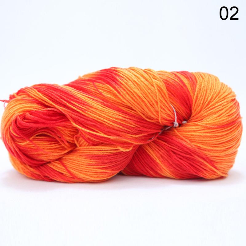 1Roll DIY Yarn Multicolor Knitting Wool Hand Crocheted Cotton Wool Yarn Baby Scarf Soft Warm