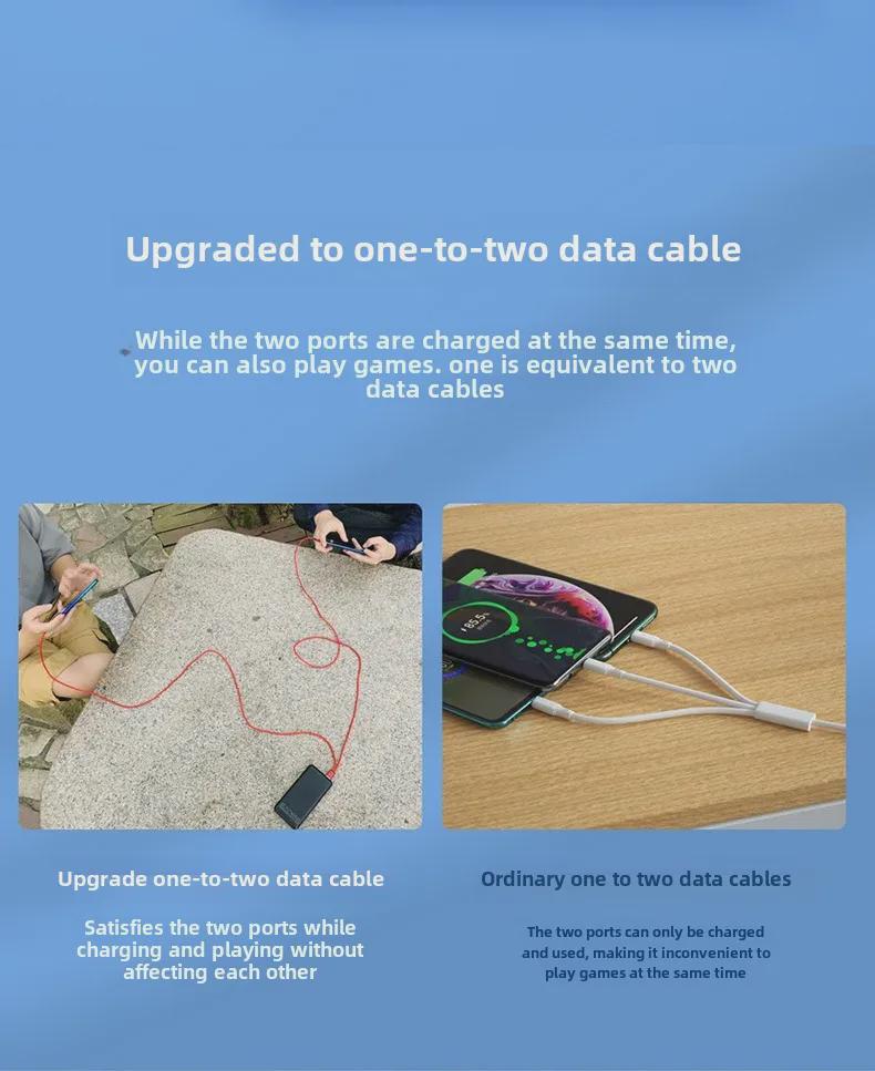 Двойной сверхбыстрый зарядный кабель 5A с двумя портами Type-C