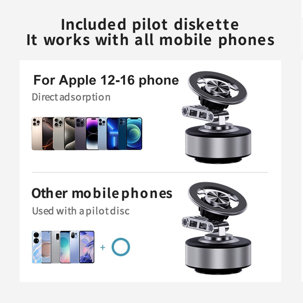 Магнитный вакуумный держатель для мобильного телефона с присоской, вращающийся на 360°, для автомобиля, тренажерного зала, зеркала, гладкой поверхности