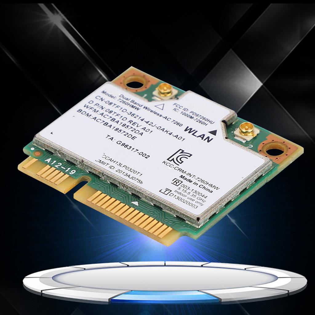 Для универсальной сетевой карты Intel 7260HMW Bluetooth 4.0 с интерфейсом Mini PCI E для ноутбука