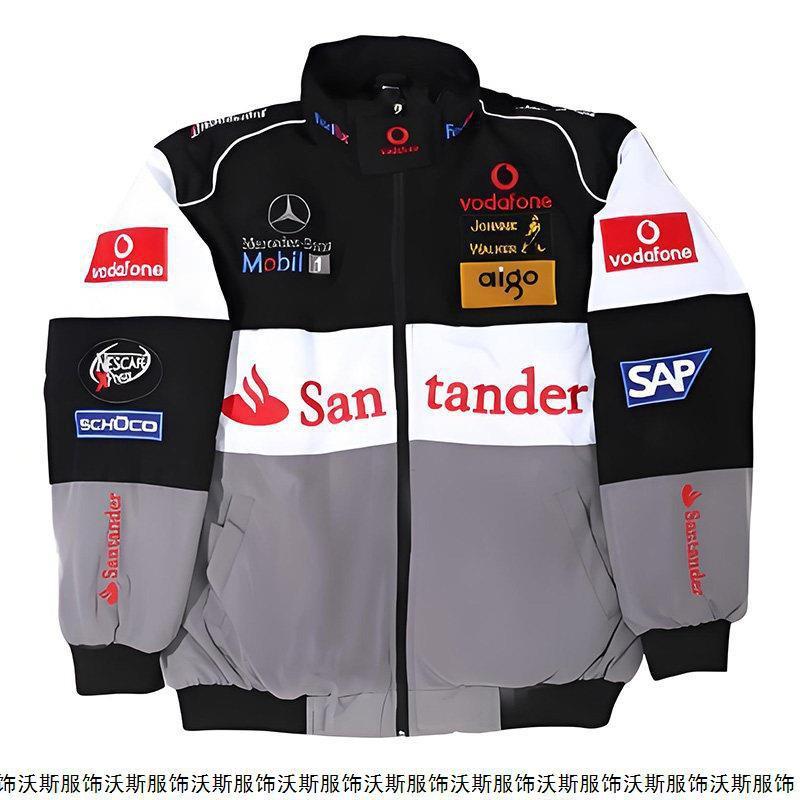Men Women Motorcycle Racing Style Windproof Jacket Casual Biker Coat Lightweight Embroidered Retro Sport Outerwear
