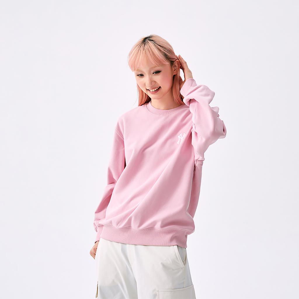 MLB MONOGRAM SS25 Свитшот с круглым вырезом Унисекс Стандартный Розовый 3AMTM0451-50PKM