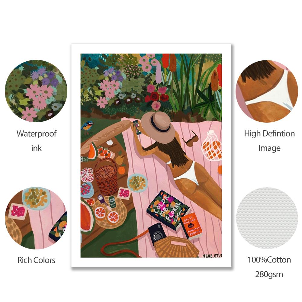 Scandinavian Travel Landscape Abstract Canvas Prints Pink House Moroccan Poster Wall Art Pictures Modern Living Room Home Decor