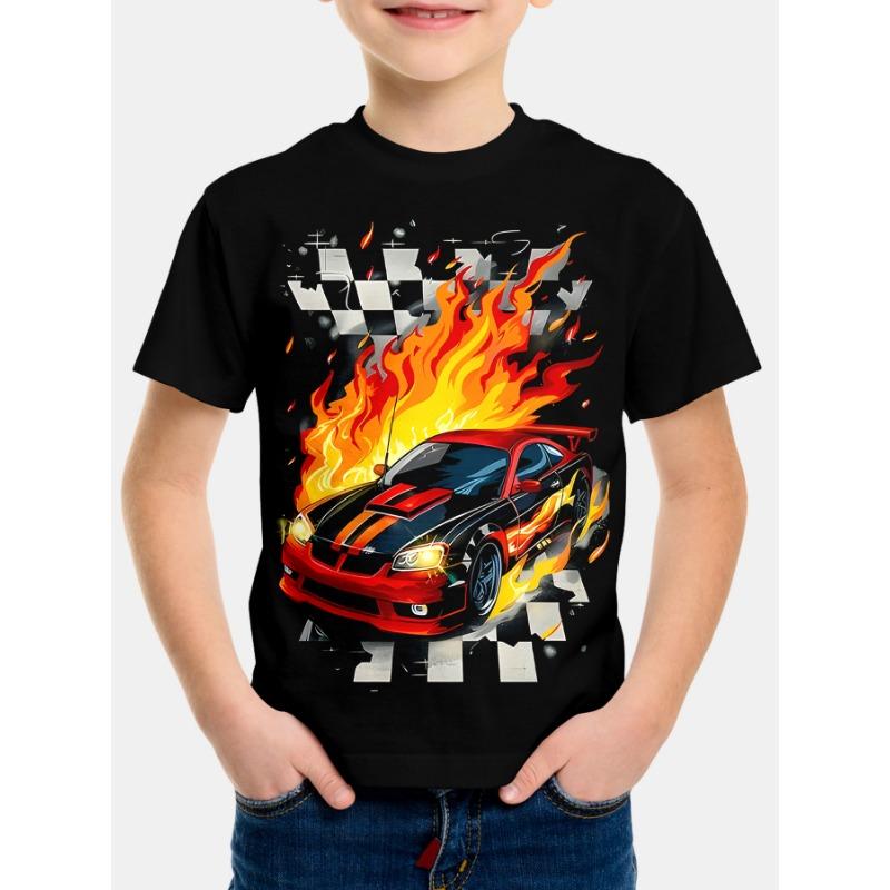 Cartoon Style Short Sleeved 3D Digital Printed Fashion T-shirt for Children Shirt