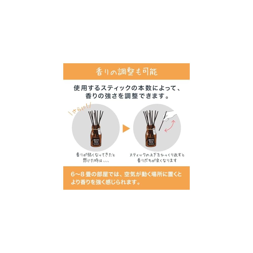 John's Blend Diffuser Musk Osmanthus (approx. 3 months supply) 140mL Room Fragrance Reed Diffuser