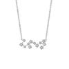 Clear Zircon Constellation Necklace Women Capricorn Libra Aries Leo Virgo Taurus Stainless Steel Horoscope Zodiac Necklaces Gift