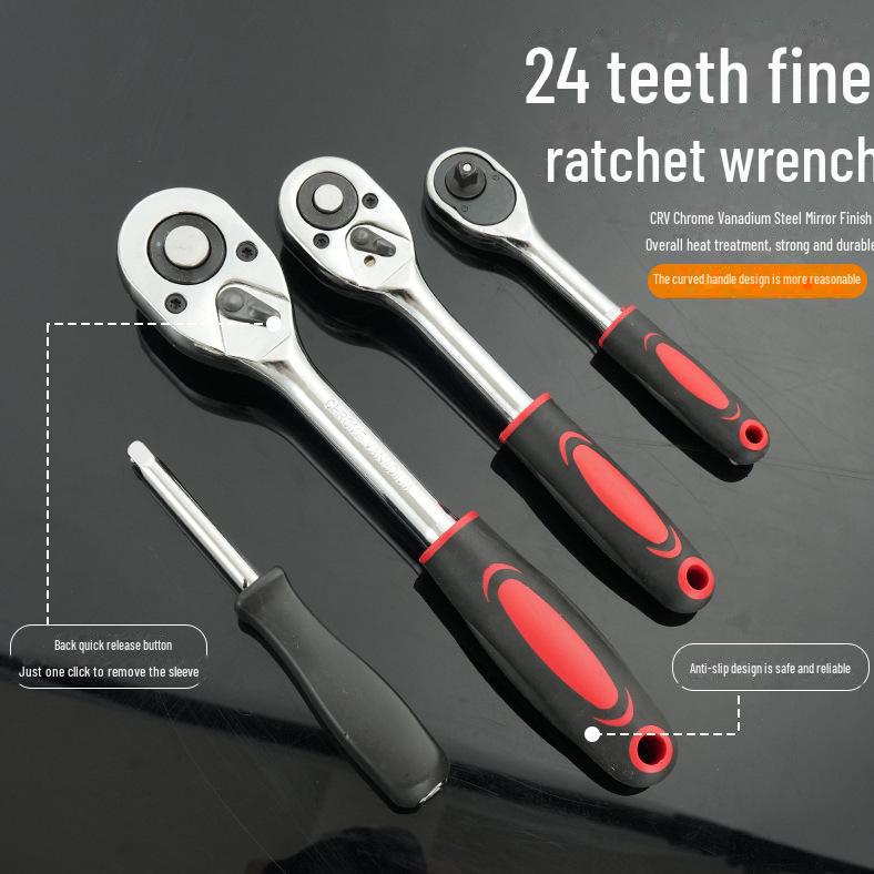 Набор из 121 инструмента: гаечный ключ с храповым механизмом и торцевой головкой с удлинителями