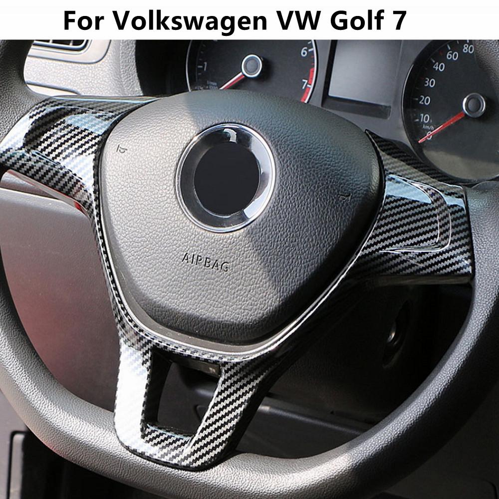 Накладка на руль автомобиля, наклейка для Volkswagen VW Golf 7 GTI MK7 POLO 2014 2015 Jetta MK6 2015 2016, аксессуары для интерьера