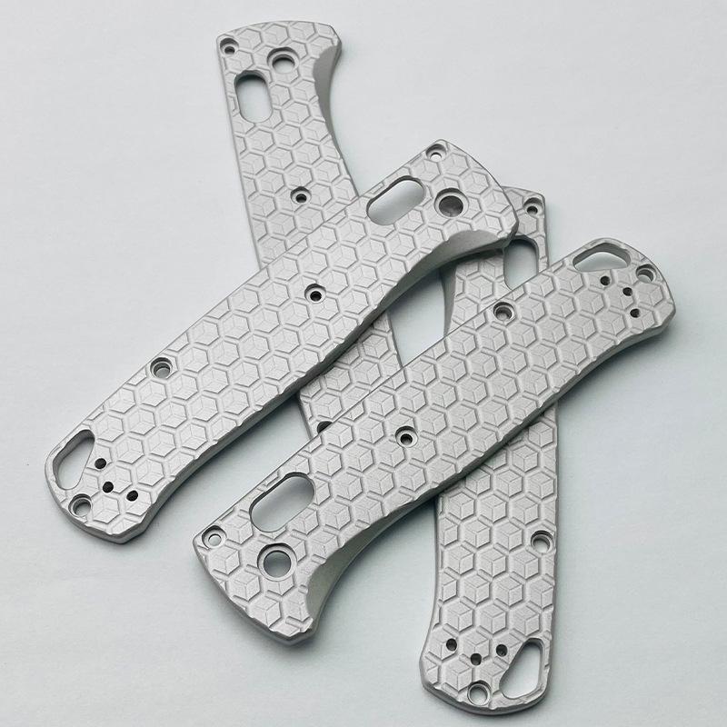 DIY складной нож ручки патчи для Butterfly Bugout 535 алюминиевый сплав черный / пескоструйная обработка поверхности весы аксессуары