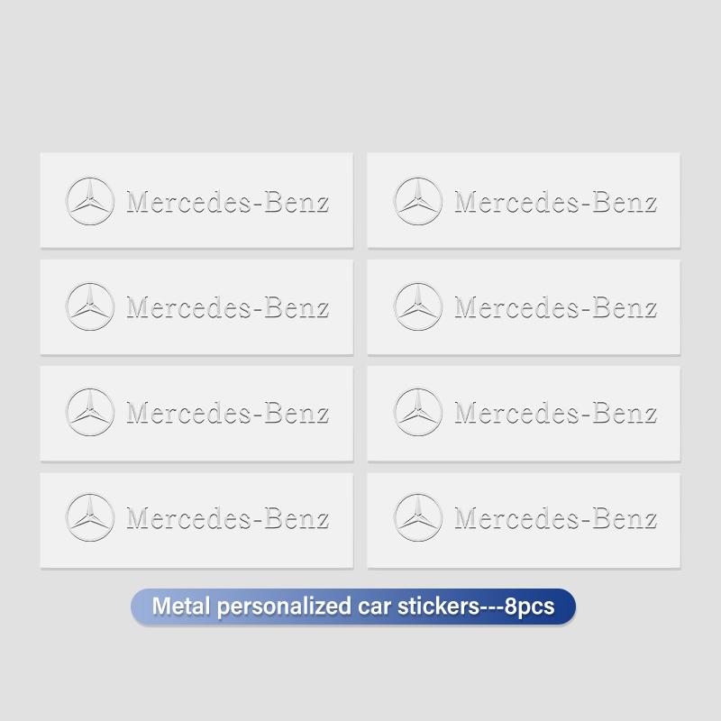 CQS1 For Mercedes Benz 3D Metal Car Emblem Logo Decorative Stickers Badge Decal Interior Styling W211 W124 W176 W177 C180 C200 C260
