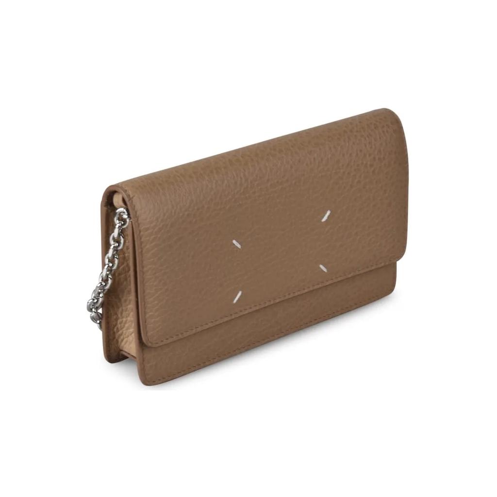 Maison Margiela Calfskin Crossbody Chain Wallet Women's Sand Yellow SA3UI0008P4455T2172