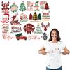 Christmas Thermal Sticker Patch Arts Crats Jeans Heat Press Appliqued Clothes Parches Ropa Diy Hoodies Patch For Clothes Winter