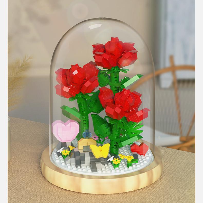 Строительный блок Игрушка Подсолнух Бессмертие Цветок Сборка Микрочастиц Головоломка Строительный блок Цветок Подарок Украшение Игрушка Подарок Девочке