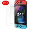 2pcs High Transparency Tempered Glass and Ultra Resistant and Ultra Slim 9H Hardness Glass Screen Protector for Nintendo Switch