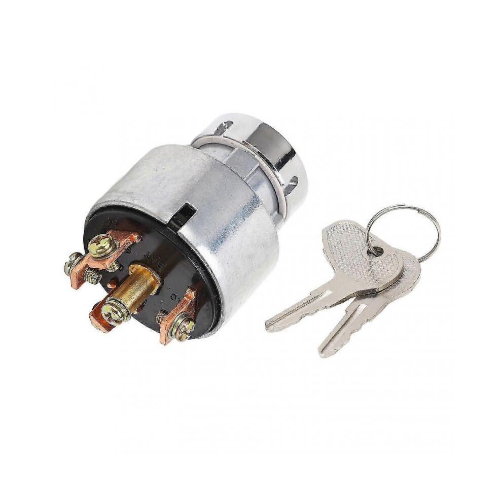 Tractor Ignition Switch 66021 55140 Aluminium Alloy Start Switch with 2 Keys Replacement for Kubota Tractors M4030 M4700