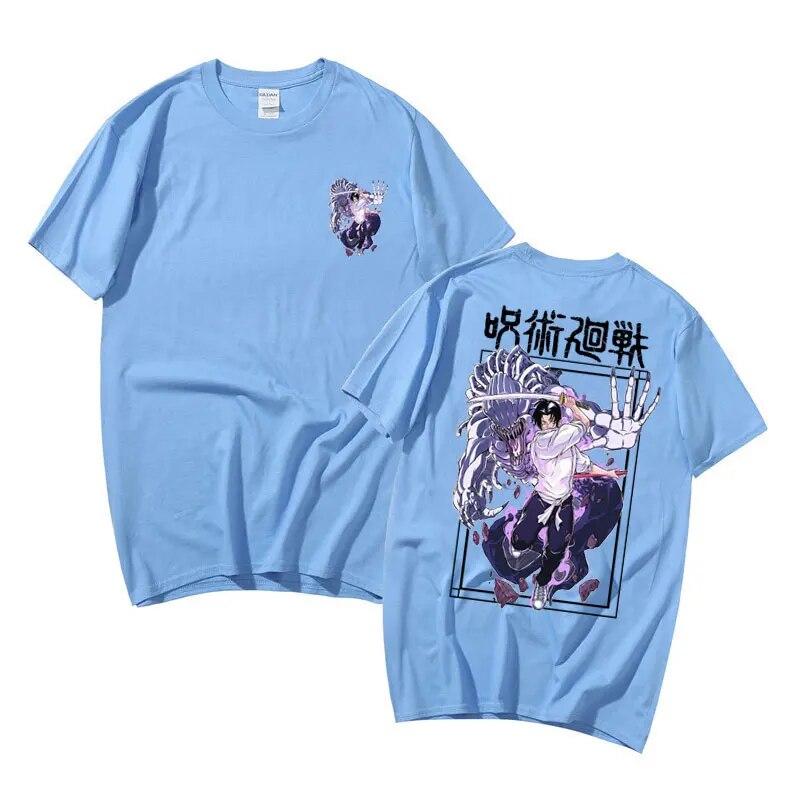 Anime Jujutsu Kaisen Yuta Okkotsu Graphic T-shirts Male Vintage Tshirt Short Sleeve Unisex Women Unisexga Cartoon Oversized T Shirt
