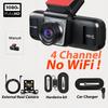 Dash cam 4 Channel FHD 1080P Black Box Infrared Light Night Vision 170 Degree with Rear Lens Loop Recording car accessories