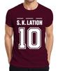 S K Lation 10 Jersey Football Team Party Drinking Celebrations Sports Unisexs Tshirt