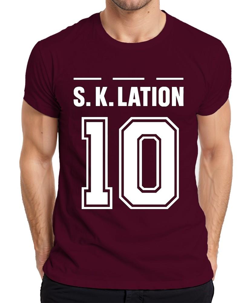 S K Lation 10 Jersey Football Team Party Drinking Celebrations Sports Unisexs Tshirt
