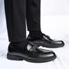 Модные универсальные мужские кожаные туфли Весна Новые повседневные мужские туфли Корейская версия Простые деловые кожаные туфли на мягкой подошве для мужчин