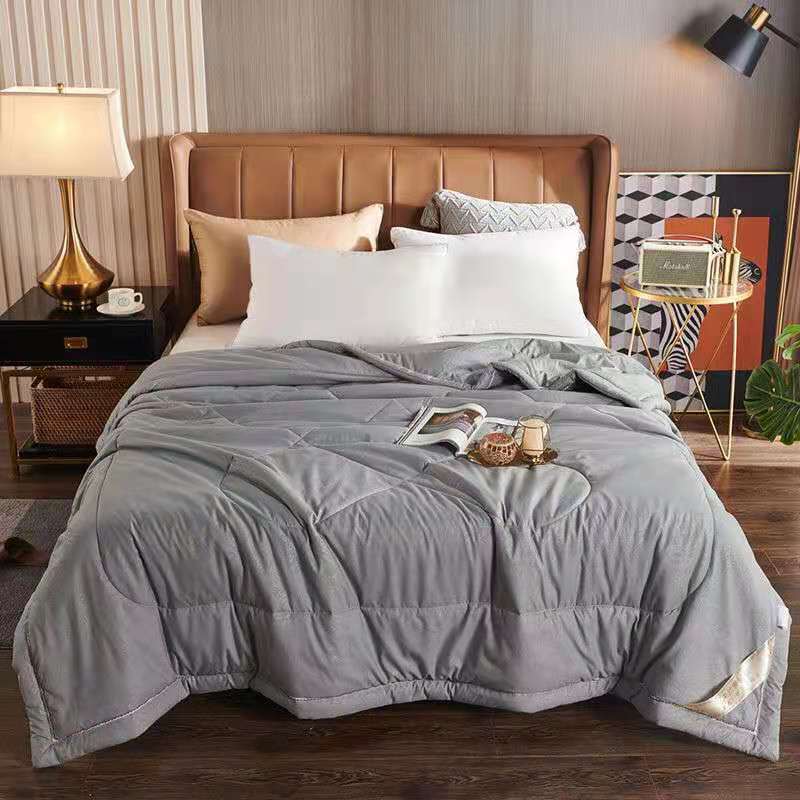 Одеяло из шелка тутового дерева для детей, хлопок, приятный к коже, тисненое тонкое одеяло, полуторный, двуспальный комплект постельного белья, весеннее одеяло, летнее