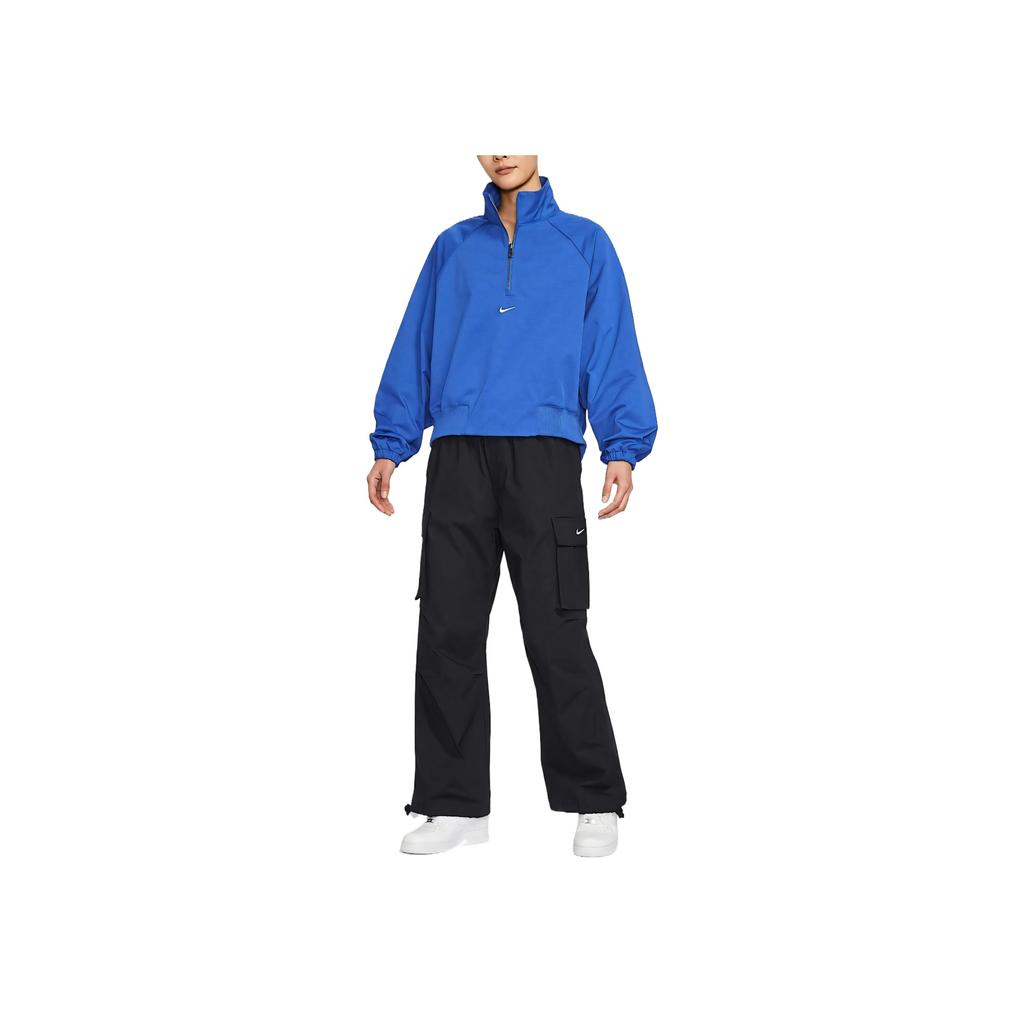 Nike Спортивная одежда SS25 Модная Удобная Универсальная Мягкая Куртка с Длинным Рукавом Женская Куртка Игровой Королевский Парус HJ0234-480
