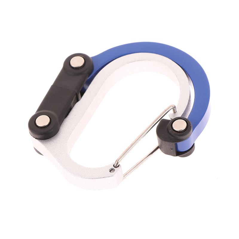 Multifunctional Aluminum Alloy D Type Carabiner 360 Degree Rotary Quick-Hanging Carabiner Buckle Hybrid Gear Clip Outdoor Gadget