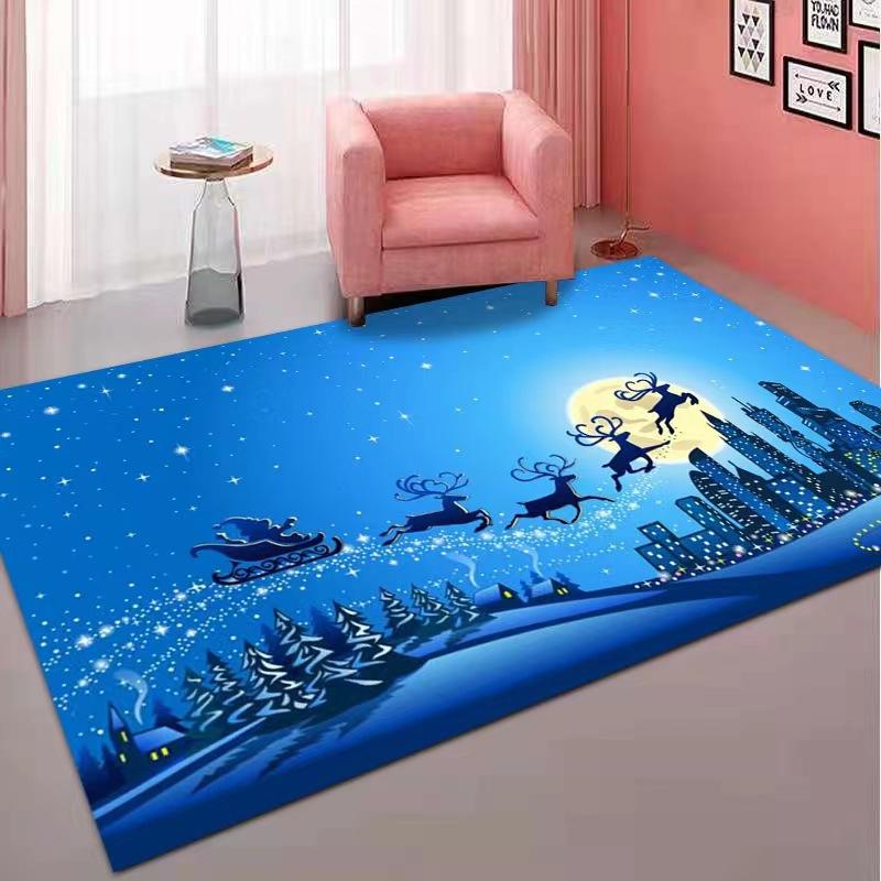 Водопоглощающий износостойкий рождественский коврик для двери, коврик для ванной комнаты, нескользящий рождественский декор