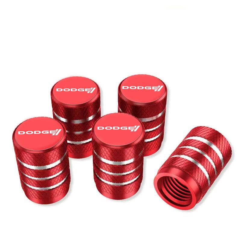 Tire Valve Caps Tyre Rim Stem Cover Dust Proof Wheel Cap Aluminum Alloy for Dodge Challenger DART NITRO RAM SRT Car Accessories YY9