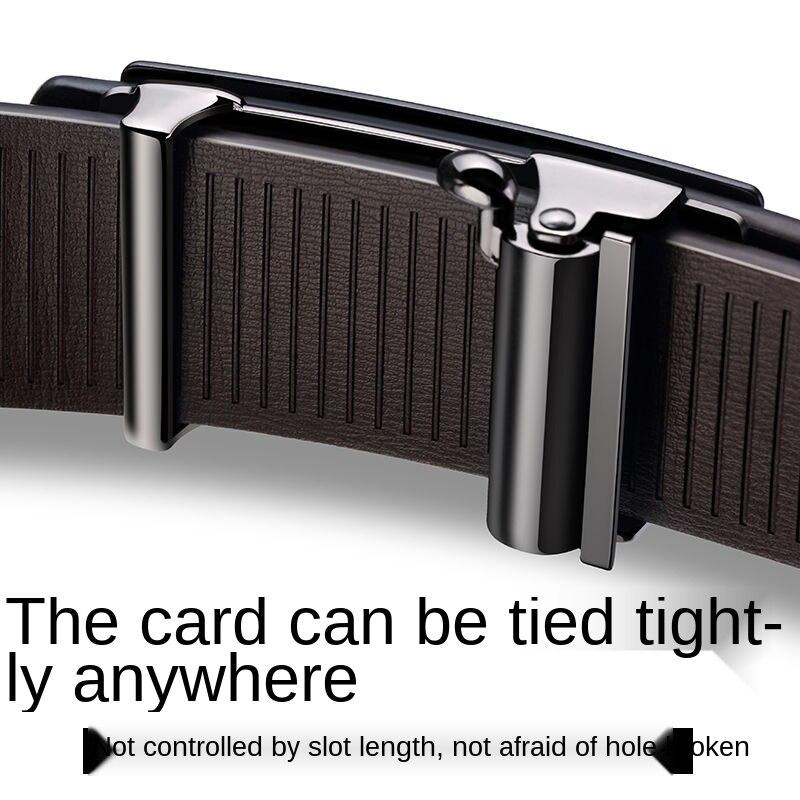 Ремень Paul Мужской кожаный ремень с автоматической пряжкой из чистой воловьей кожи для молодых людей Повседневный индивидуальный корейский вариант трендового брючного ремня