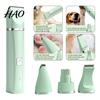 Pet Hair Clipper 1 Set Cat Trimmer Quiet Cordless Handheld Dog Shaver USB Charging Electric 4-in-1 Grooming Kit with 4 Blade for Long Pets Nail