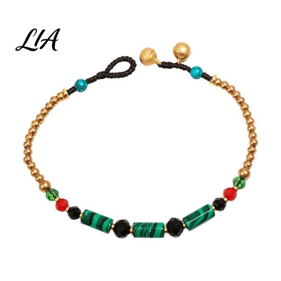 Handmade Decorative Wrist Jewelry Bohemian Bracelet for Women, Bamboo Joint Beaded Handwoven Ethnic Style Stackable Bracelet, Boho Summer Casual Daily